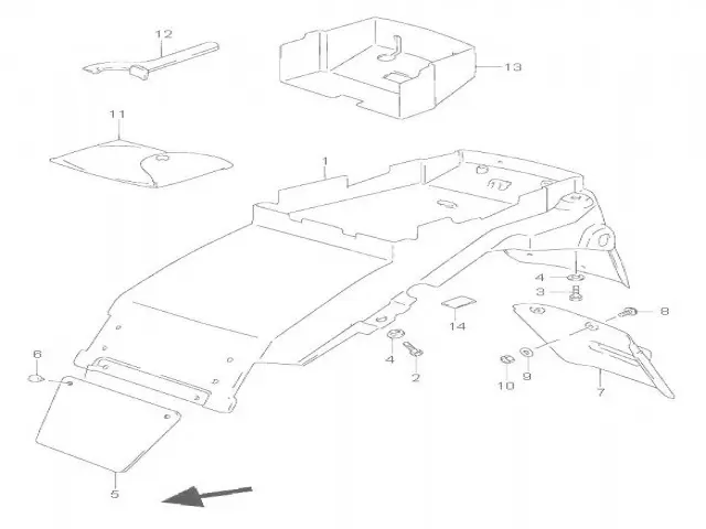 ALETA PORTA MATRÍCULA Suzuki Rf 600 1993-1995