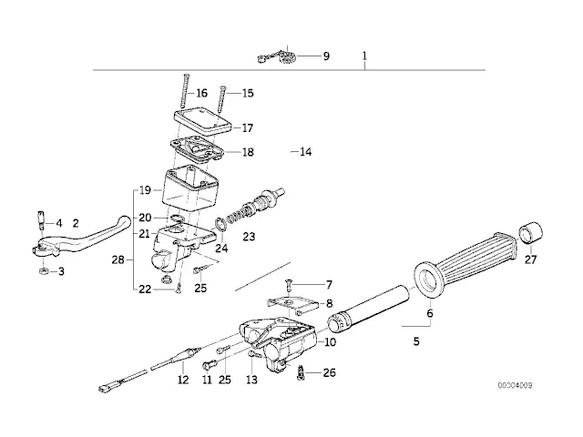 Soporte bomba freno delantera Bmw k100 Base 2 1000 1987 - 1990  0521