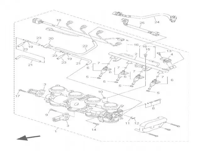 SENSOR TPS Yamaha R6r 600 cc 2006 - 2007