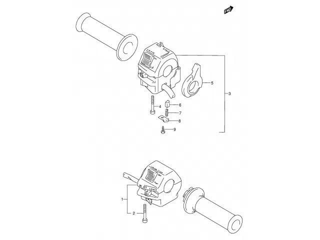 Piña luces izquierda SUZUKI GS E 500 1989-2001  repuestos de motos