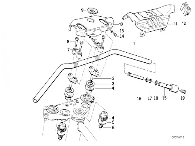 TORRETAS DE MANILLAR Bmw k100 Base 2 1000 1987 - 1990  0521