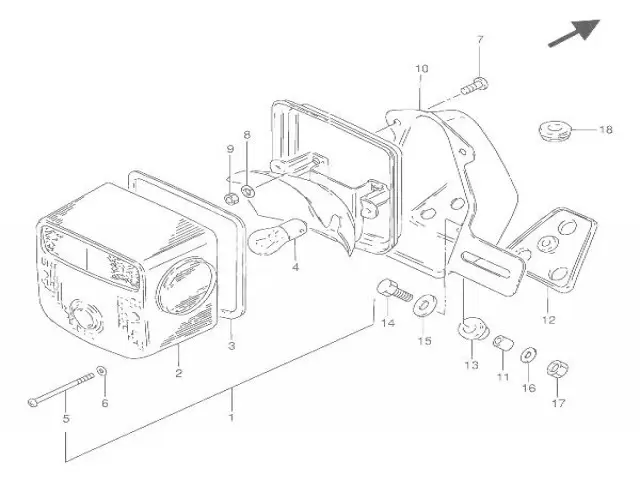 ALETA PORTA MATRÍCULA Suzuki Gn 250 1988-1993