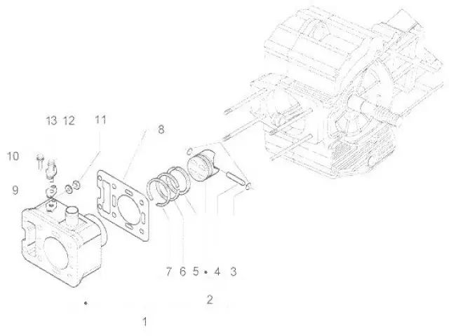 CILINDRO DE MOTOR Gilera Nexus 500 2004 - 2006