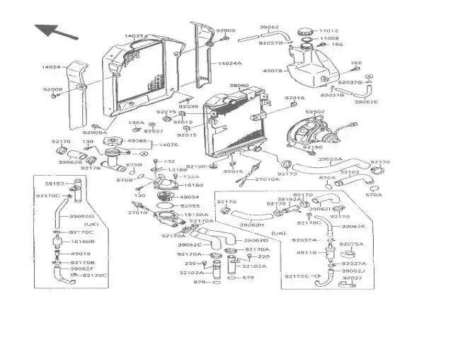 TUBOS REFRIGERACION CULATA Kawasaki Vulcan 500 1989-1995