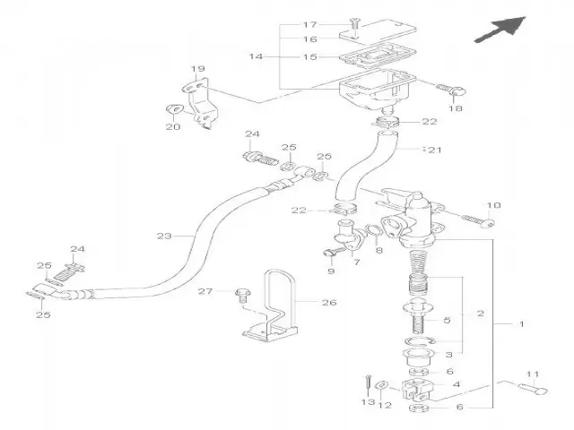 DEPÓSITO LIQUIDO BOMBA FRENO TRASERA Suzuki gsx 1000 r 2003 - 2004