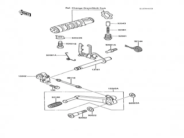 PALANCA CAMBIO Kawasaki Gpz 600 1985-1989