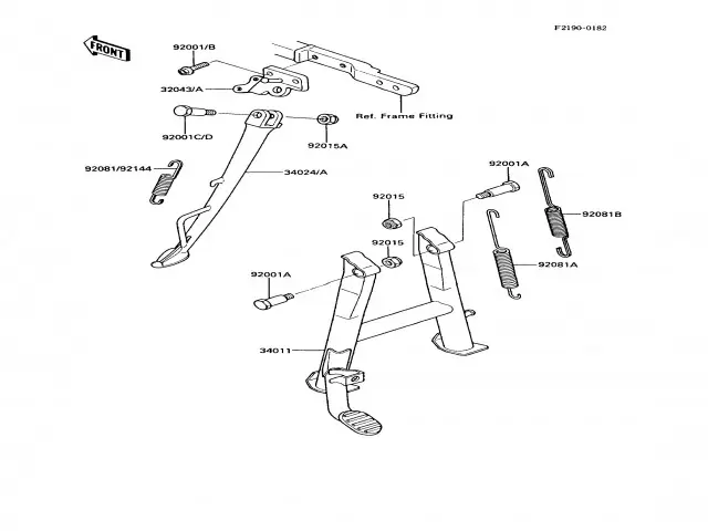 PATA DE CABRA Kawasaki Gpz 600 1985-1989