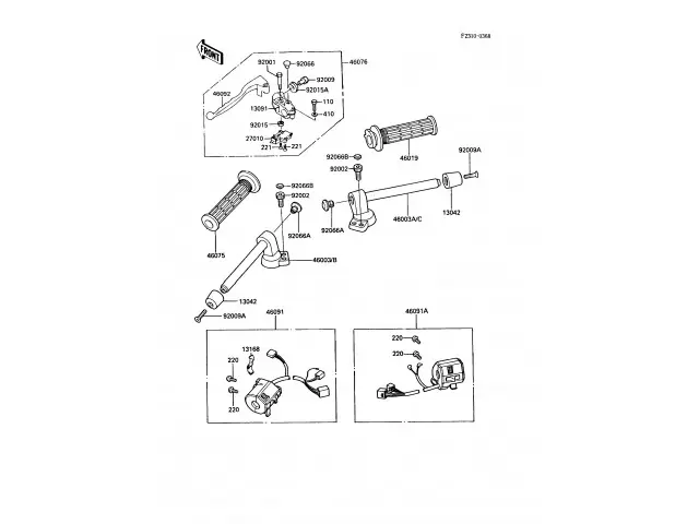 SEMIMANILLAR DERECHO Kawasaki Gpz 600 1985-1989