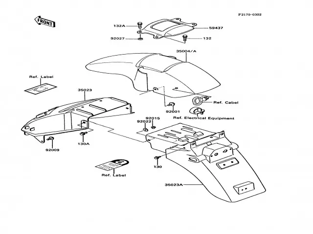 ALETA PORTA MATRÍCULA Kawasaki Gpz 600 1985-1989