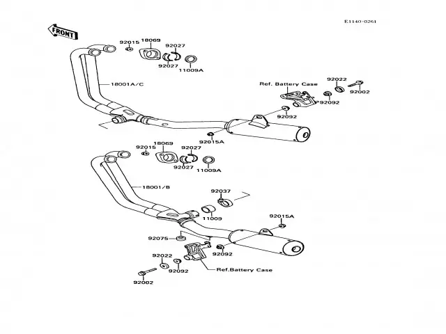 ESCAPE DERECHO Kawasaki Gpz 600 1985-1989