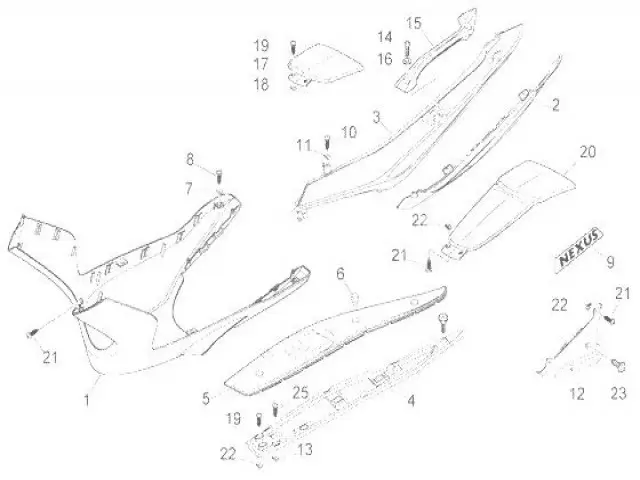 ALETA PASE RUEDA SUPERIOR Gilera Nexus 500 2004 - 2006