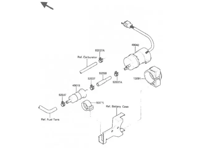 BOMBA GASOLINA Kawasaki Zx10 1000 cc 1988 - 1990