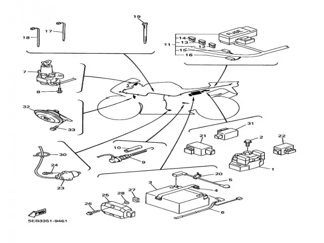 SISTEMA ELECTRICO COMPLETO Yamaha R6 600 cc 1999 - 2000