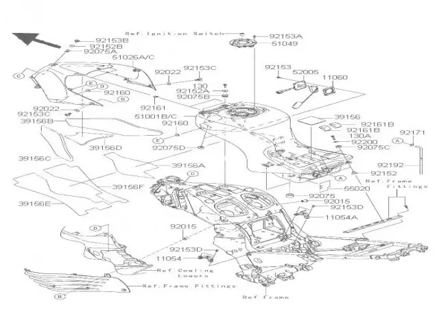 TAPON GASOLINA Kawasaki er6n abs 650 2009-2011