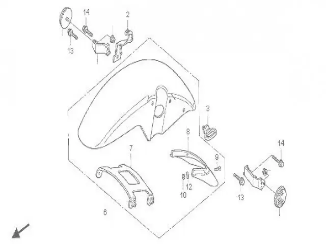 Aleta delantera Honda cb 500 1993 - 1997