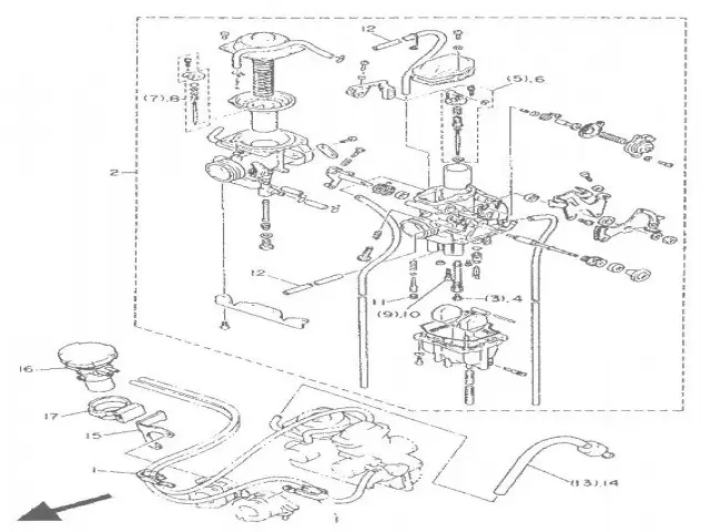 BATERÍA CARBURADORES Yamaha Xt e 600 1990-1994