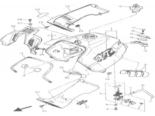 GRIFO GASOLINA Yamaha Xt e 600 1990-1994