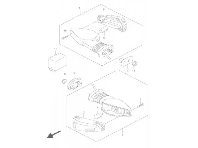 INTERMITENTE TRASERO DERECHO O IZQUIERDO Suzuki Gsx 1000 r 2003 - 200