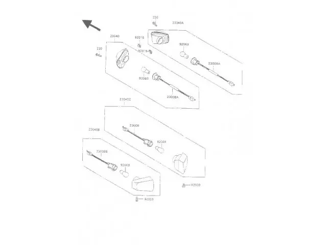 INTERMITENTE DELANTERO IZQUIERDO Kawasaki Zzr 1100 1991 - 1992