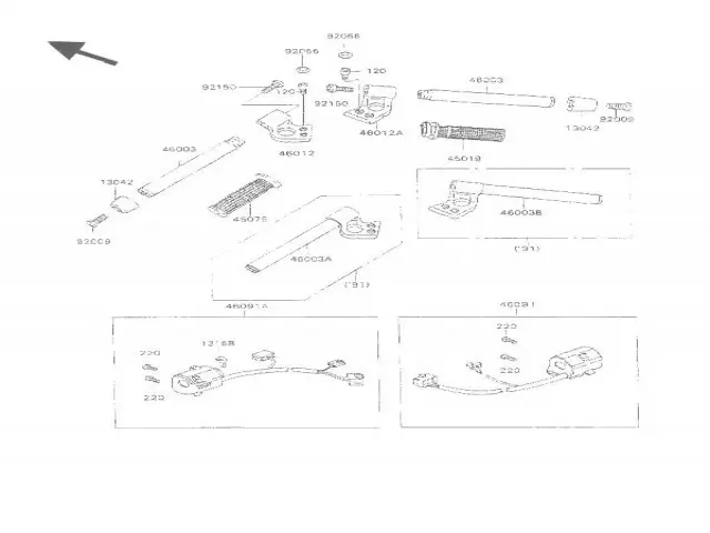 SEMIMANILLAR IZQUIERDO Kawasaki Zzr 1100 1991 - 1992