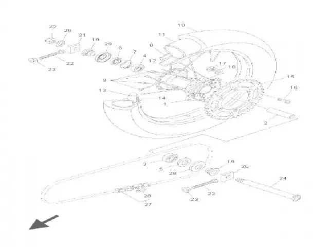 Rueda trasera Yamaha Wr 250 2001-2002