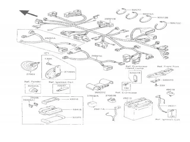 Claxon  Kawasaki Gpx 600 1985-1990