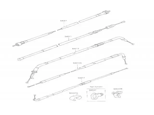 Cable embrague  Kawasaki Gpx 600 1985-1990