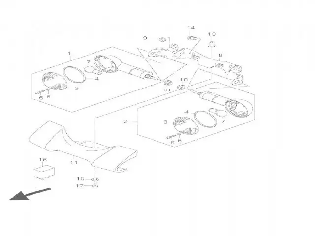 Soporte intermitentes delanteros Suzuki Intruder vl800 volusia 2001-2