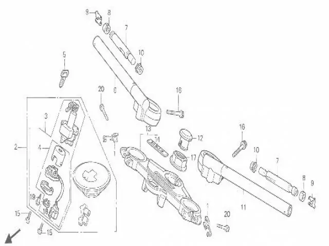 Cerradura clausor  Honda Cbr 1000 1990-1992
