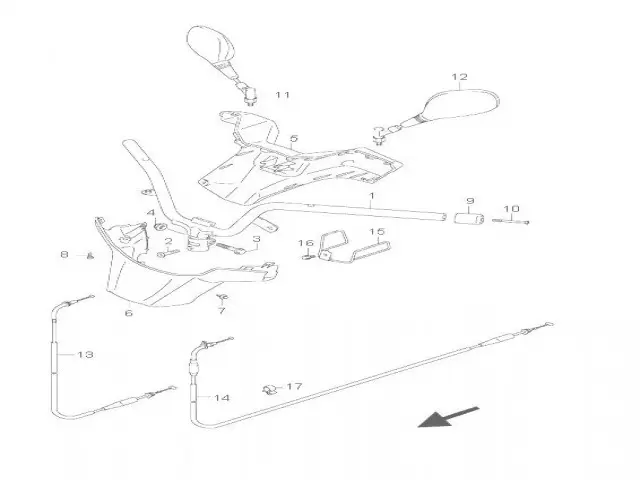 Embellecedor manillar delantero  Suzuki Burgman 200 2007-2007