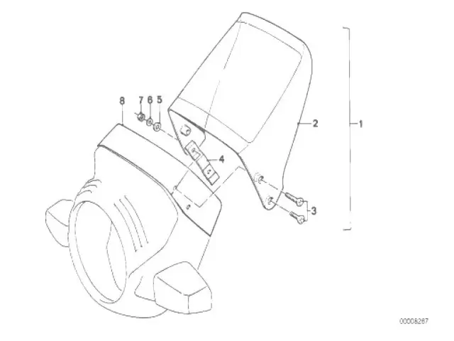 CUPULA Bmw K100 Base 2 1000 1987 - 1990  0521