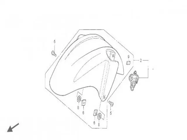 Aleta delantera  Honda Cbr 600 s 2001-2002