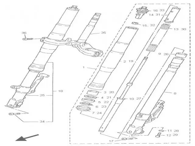 Tija inferior Yamaha Yzf 750 1993-1995