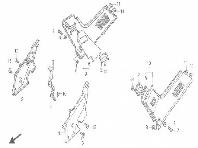Cacha derecha  Honda Cbr dual 1000 1993-1999