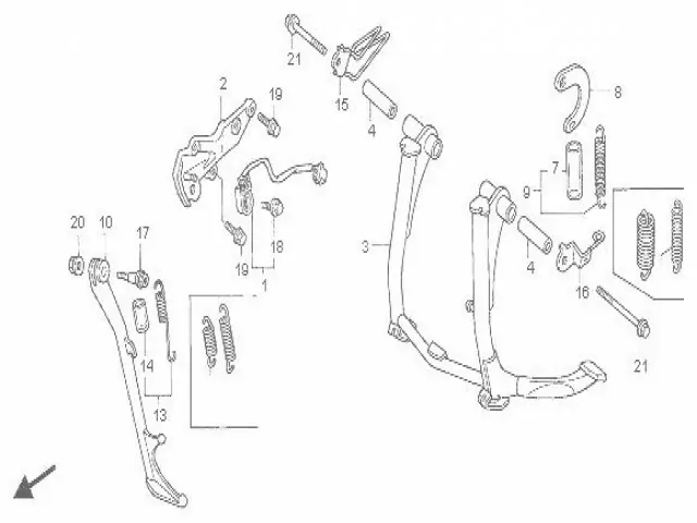 Pata de cabra  Honda Cbr dual 1000 1993-1999