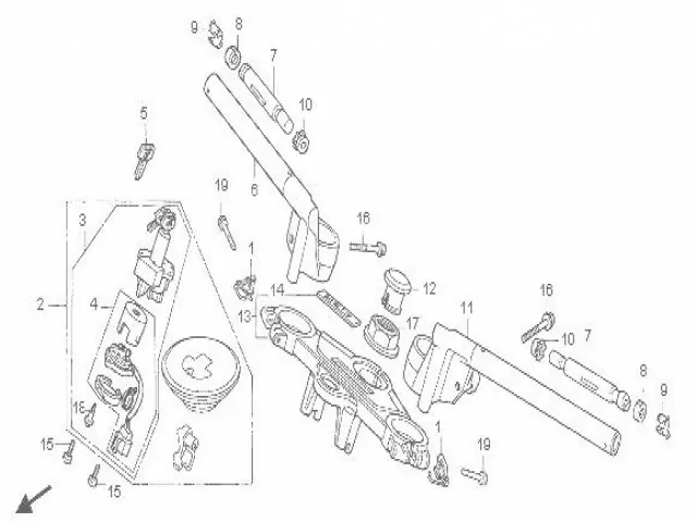 Cerradura clausor  Honda Cbr dual 1000 1993-1999