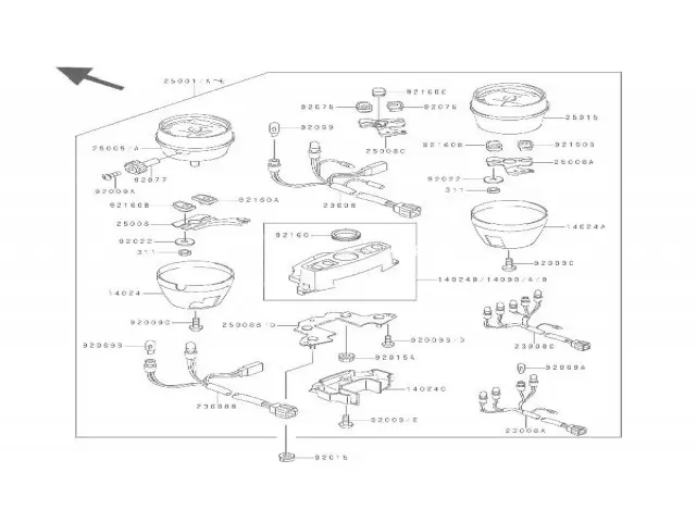 Testigos cuadro  Kawasaki Zephyr 750 1990-1998
