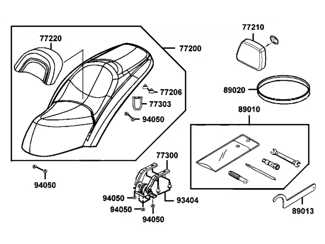 Asiento Mod Euro I y Euro II Kymco Grand dink 125 2002 - 2005