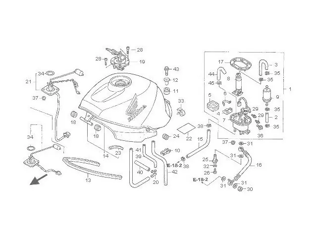 MANGUITO DE INYECCIÓN Honda Cbr 1100 xx 1999 - 2001