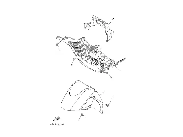 Guardabarros delantero Yamaha tmax 500 2001 - 2003