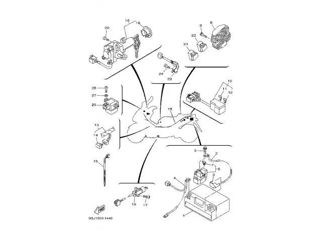 Cerraduras Completas Yamaha tmax 500 2001 - 2003