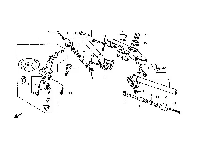Tija superior Honda cbr 900 1996 - 1997