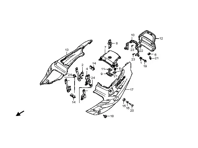 Cacha izquierda Honda cbr 900 1996 - 1997