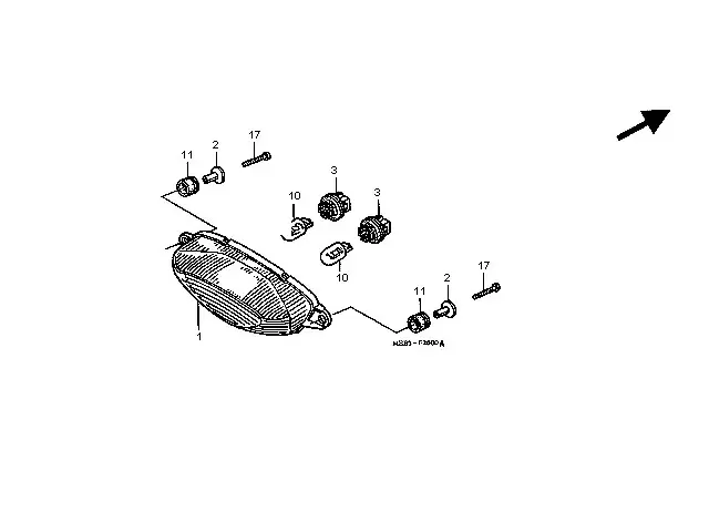 Piloto trasero Honda VTR 1000 F Firestorm 1997 - 2006