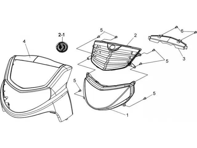 Faro Sym hd 125 evo 2010 - 2014