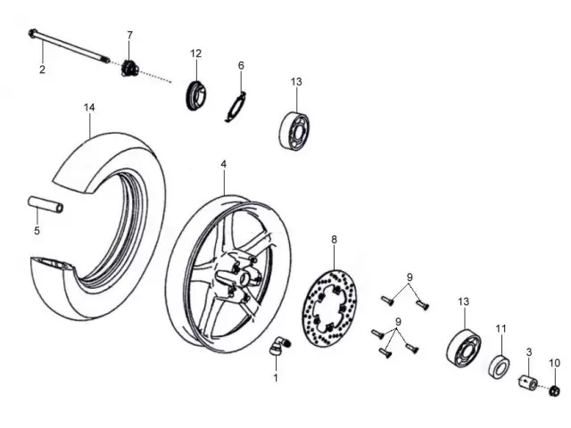 Disco freno delantero Sym hd 125 evo 2010 - 2014