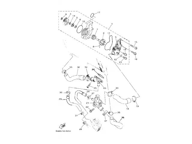 Termostato Yamaha MT 09 Tracer 900 ABS 2018 - 2020
