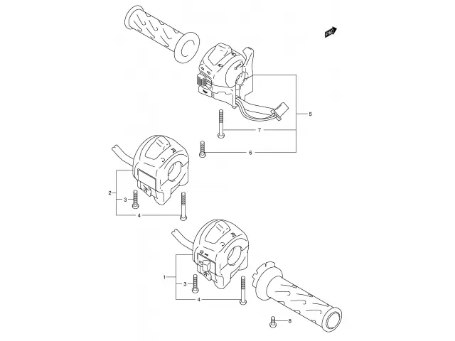 Piña luces derecha Suzuki gsx 600 r 2001 - 2003
