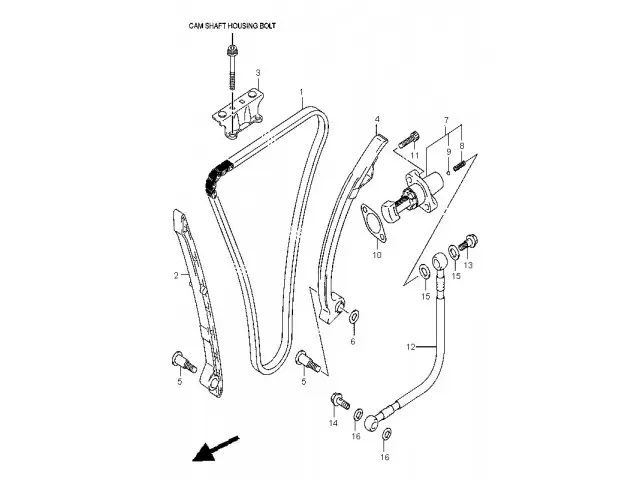 Guia cadena distribucion Suzuki gsx 600 r 2001 - 2003