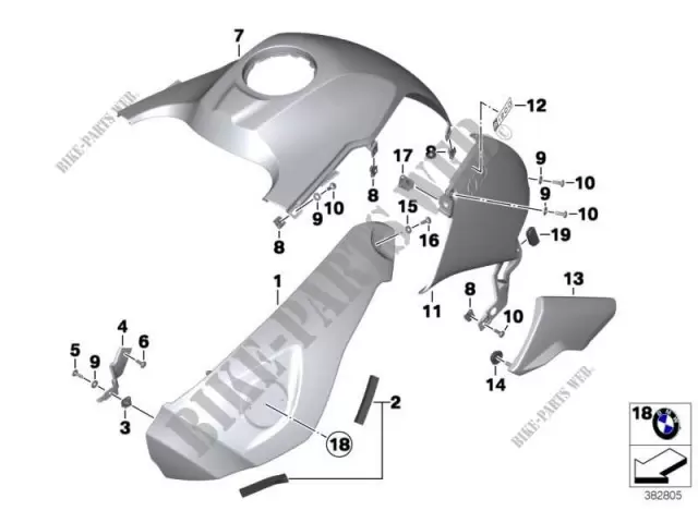Cubre depósito Bmw r1200 gs 2005 - 2007